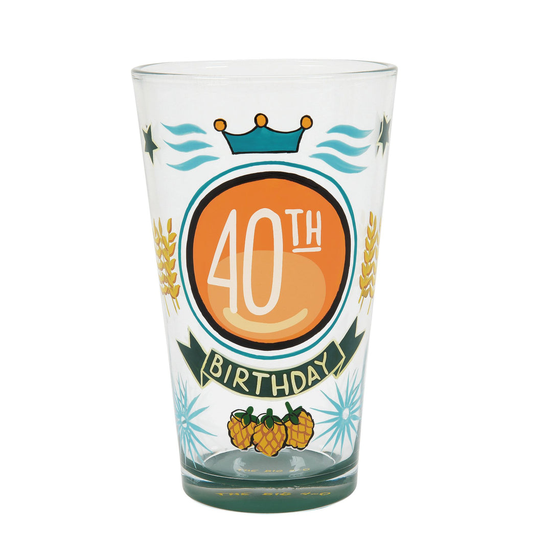 40th Birthday Beer Glass by Lolita