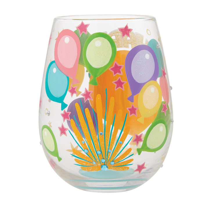 Happy 30th Birthday Stemless Wine Glass by Lolita