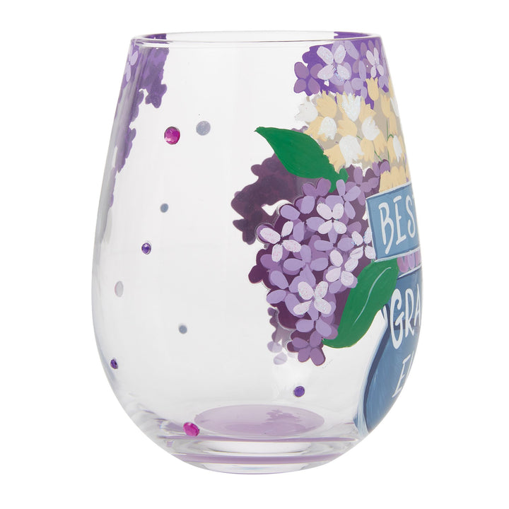 Best Grandma Ever Stemless Wine Glass by Lolita