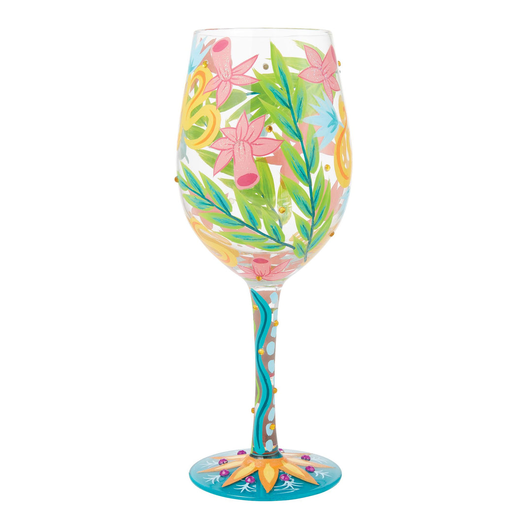 Fashion Florals Wine Glass  by Lolita