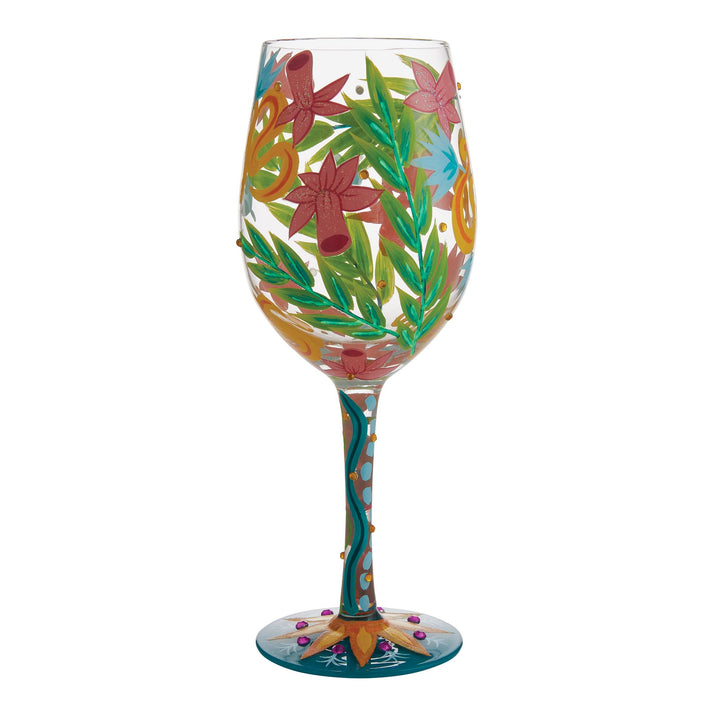 Fashion Florals Wine Glass  by Lolita