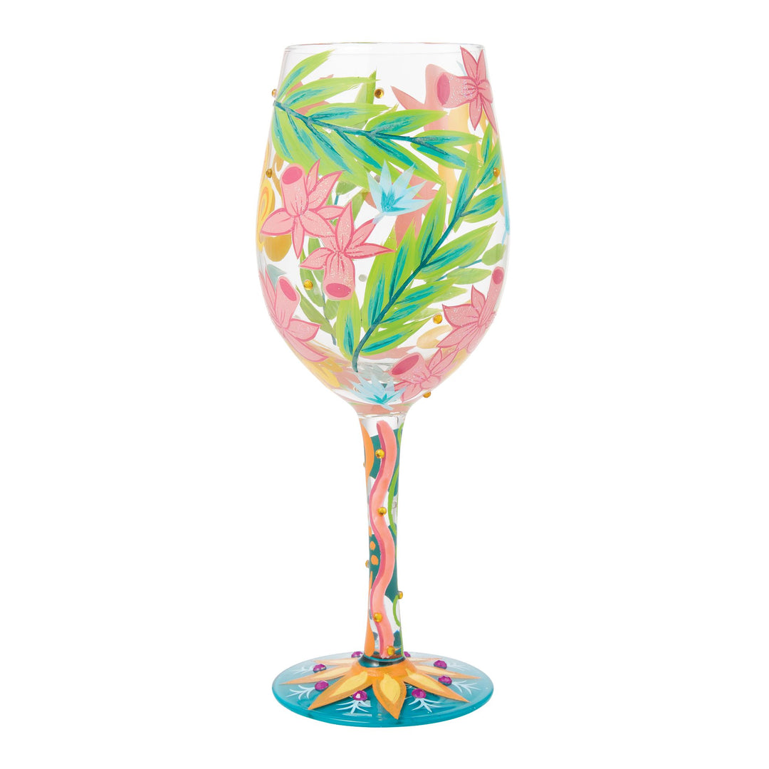 Fashion Florals Wine Glass  by Lolita