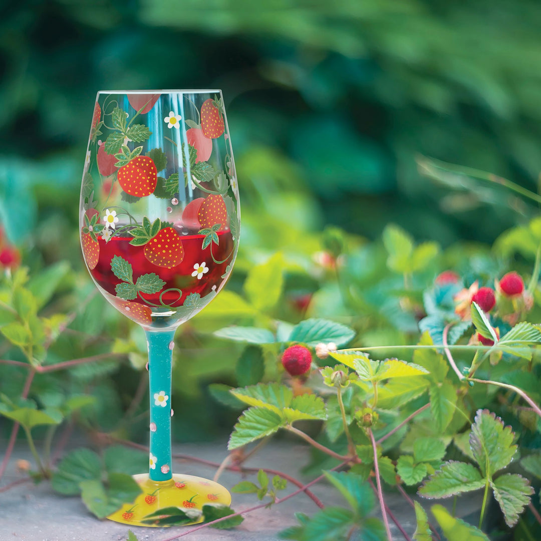 Strawberry Wine Glass by Lolita