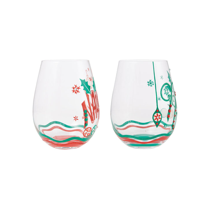 Naughty & Nice Stemless (set of 2)