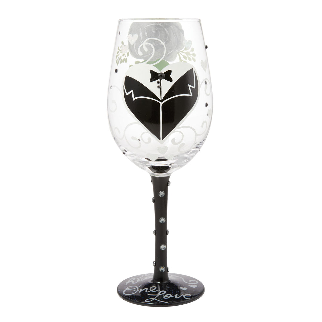 Two Hearts One Love Wine Glass Designs by Lolita