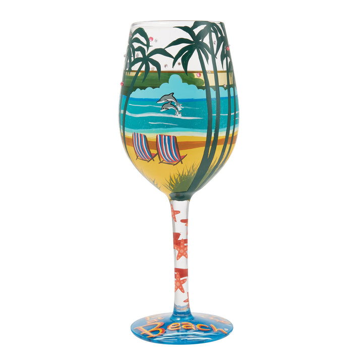 Forever at the Beach Wine Glass Designs by Lolita