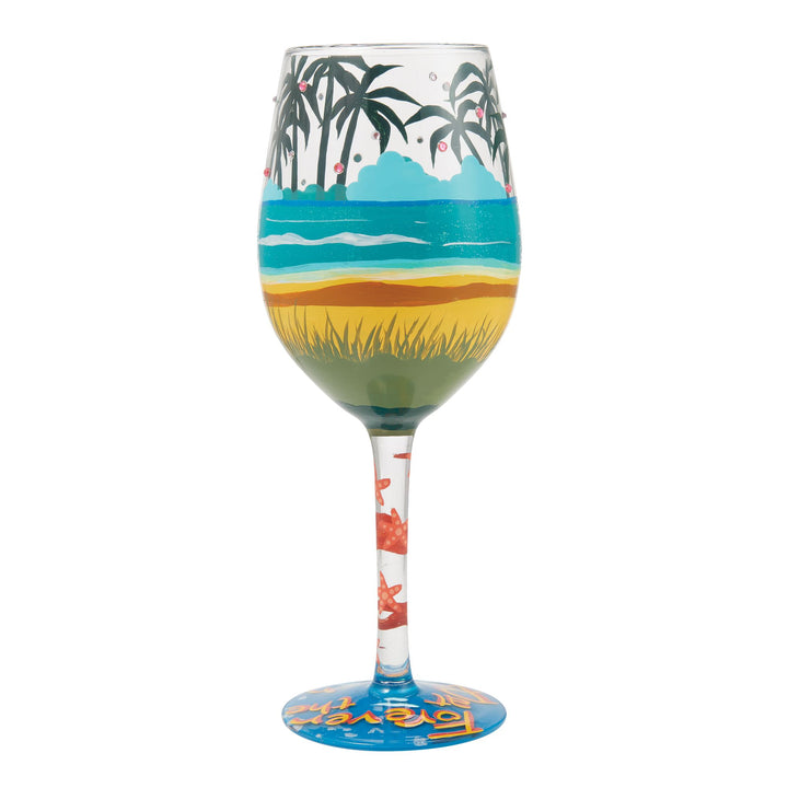 Forever at the Beach Wine Glass Designs by Lolita